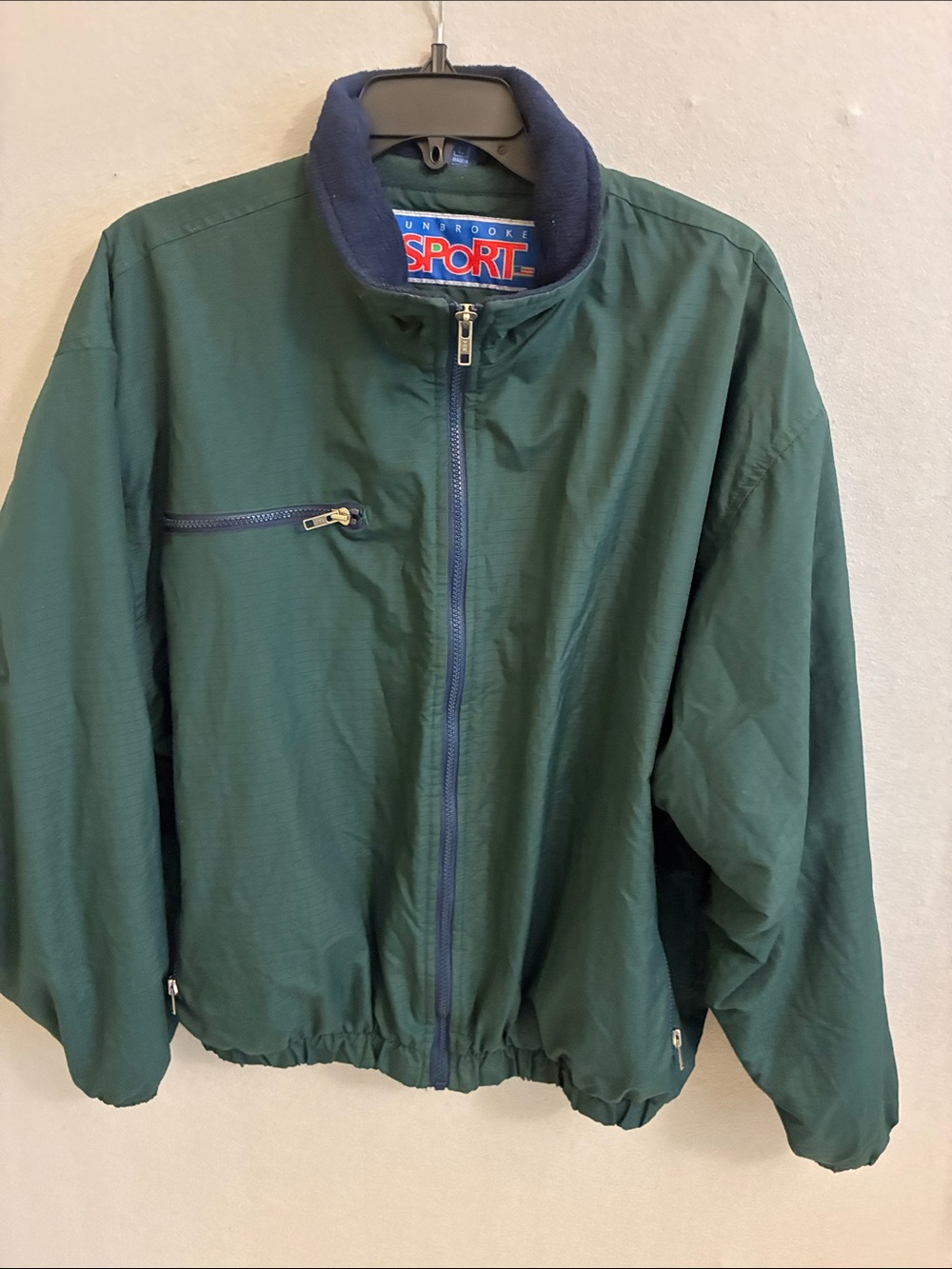 Dunbrooke Kids Green Jacket with Navy Trim
